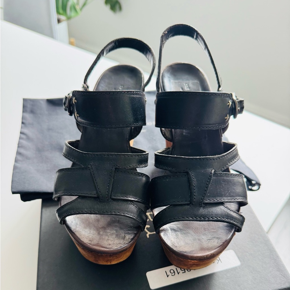 RAG & BONE Royston Wedge Leather Sandals